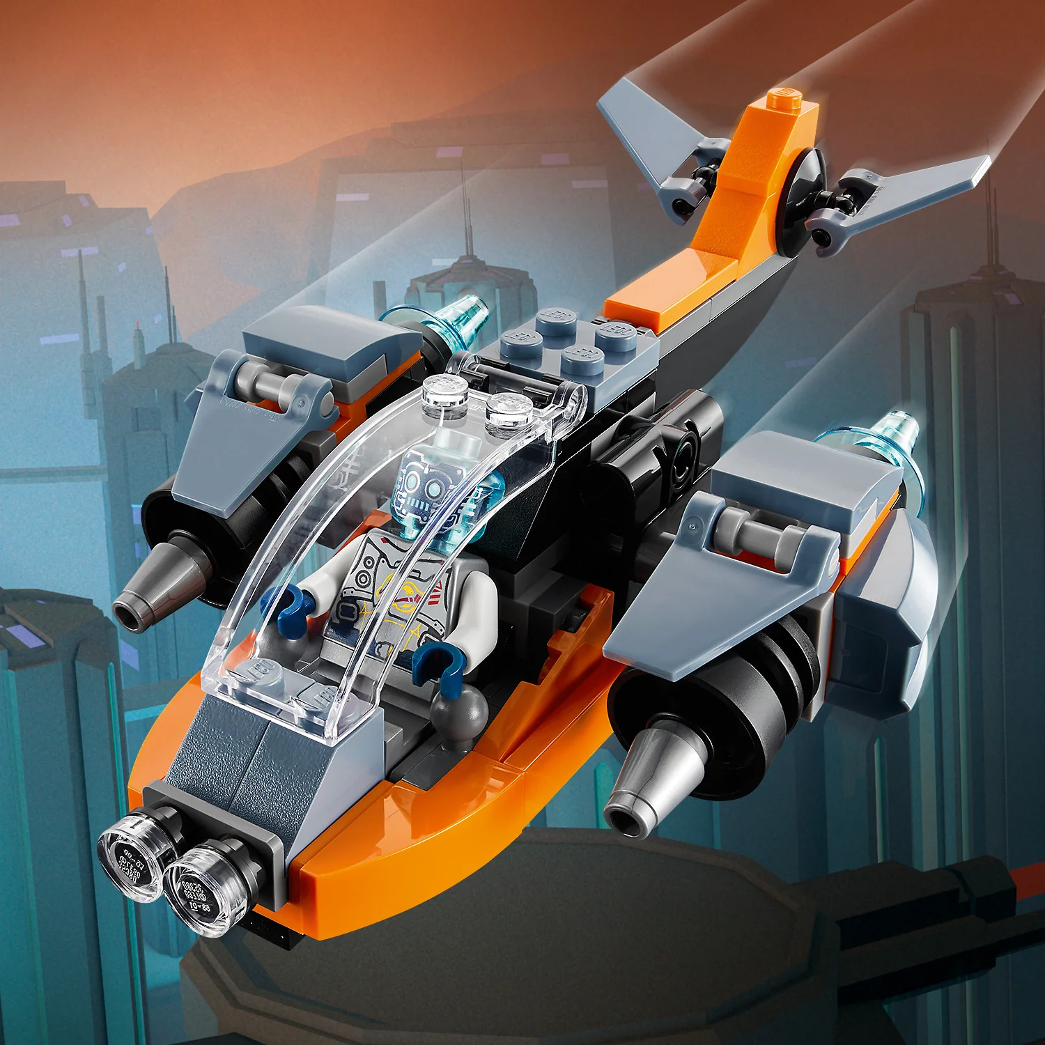 LEGO® Creator 3-in-1 Cyber Drone - Image 6