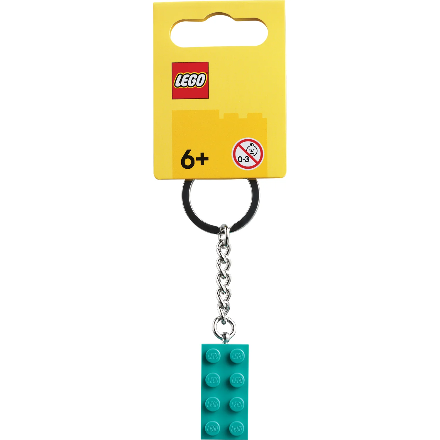 LEGO® Keyring 2x4 Stud – Bright Bluish Green