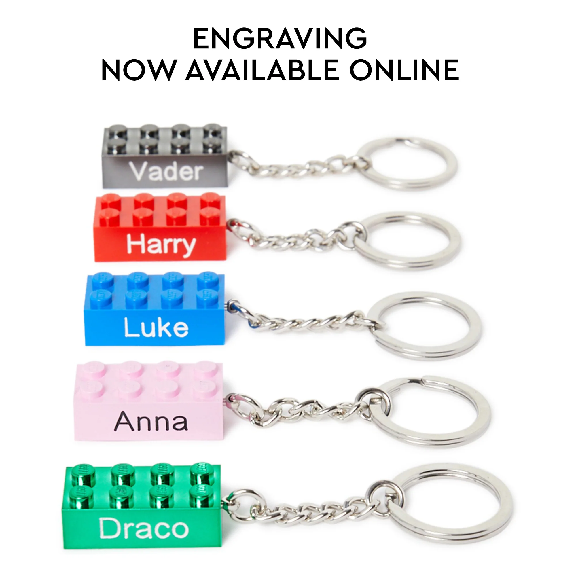 LEGO® Keyring 2x4 Stud – Pink - Image 2