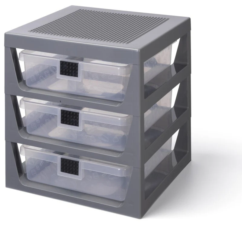 LEGO 3-Drawer Storage Rack - Dark Grey - Image 2