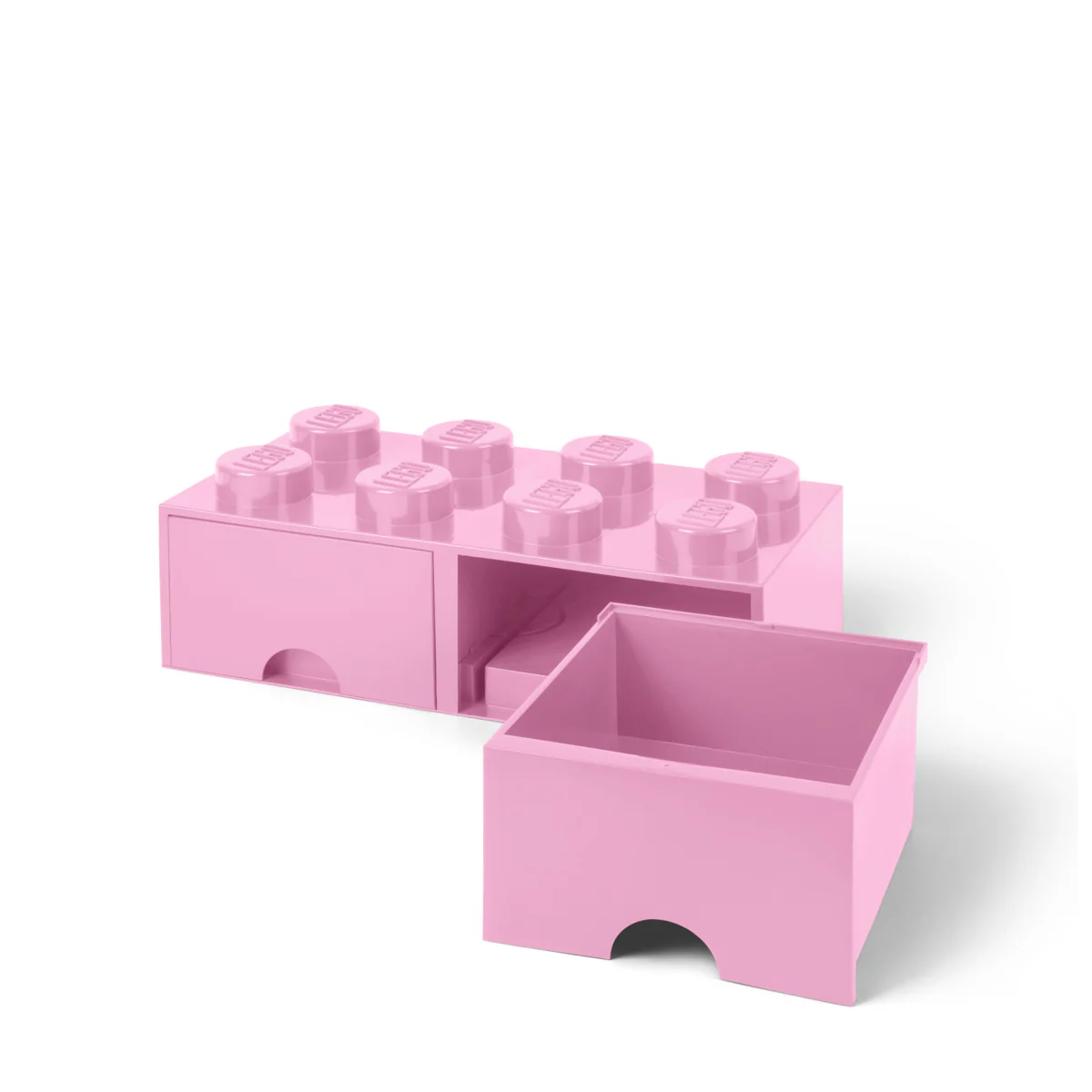 LEGO® 8-Stud Storage Brick 2 Drawers - Light Pink - Image 4