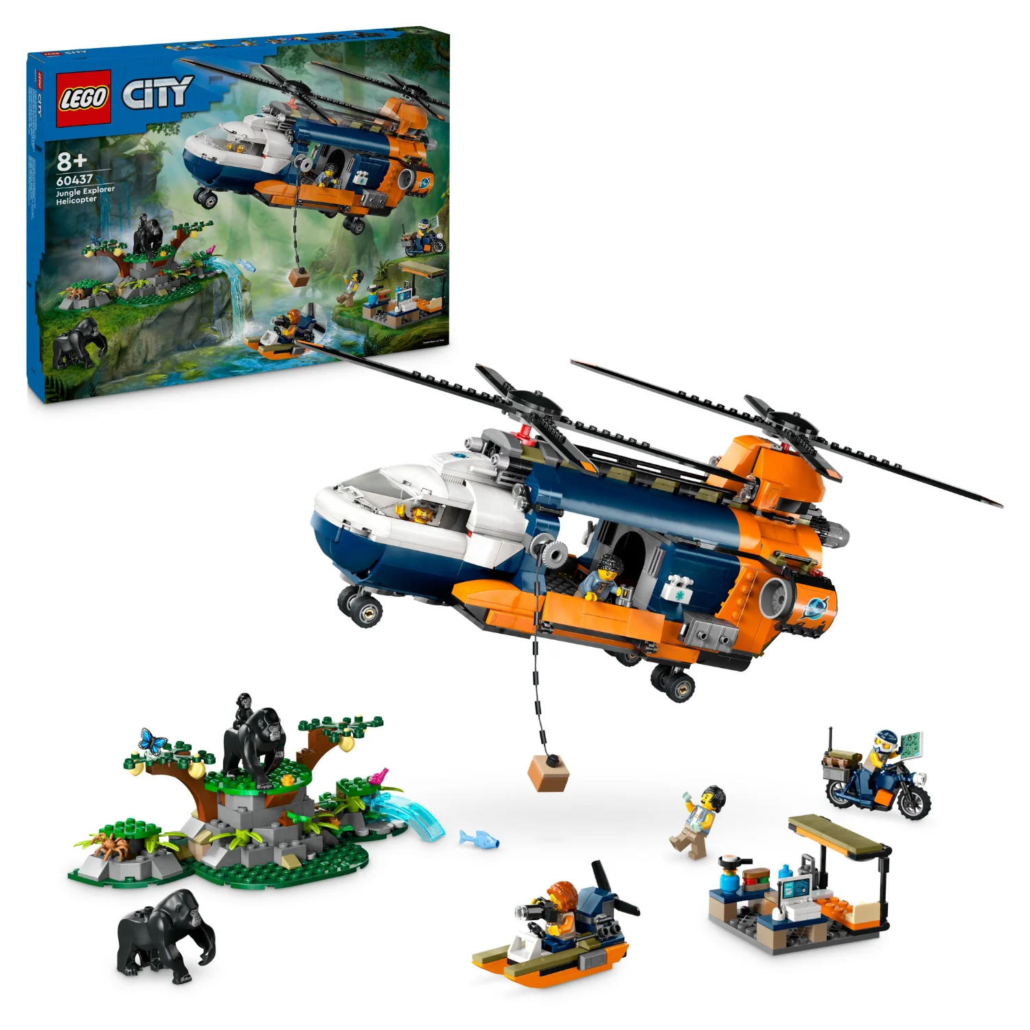 LEGO® City Jungle Explorer Helicopter at Base Camp - Image 9
