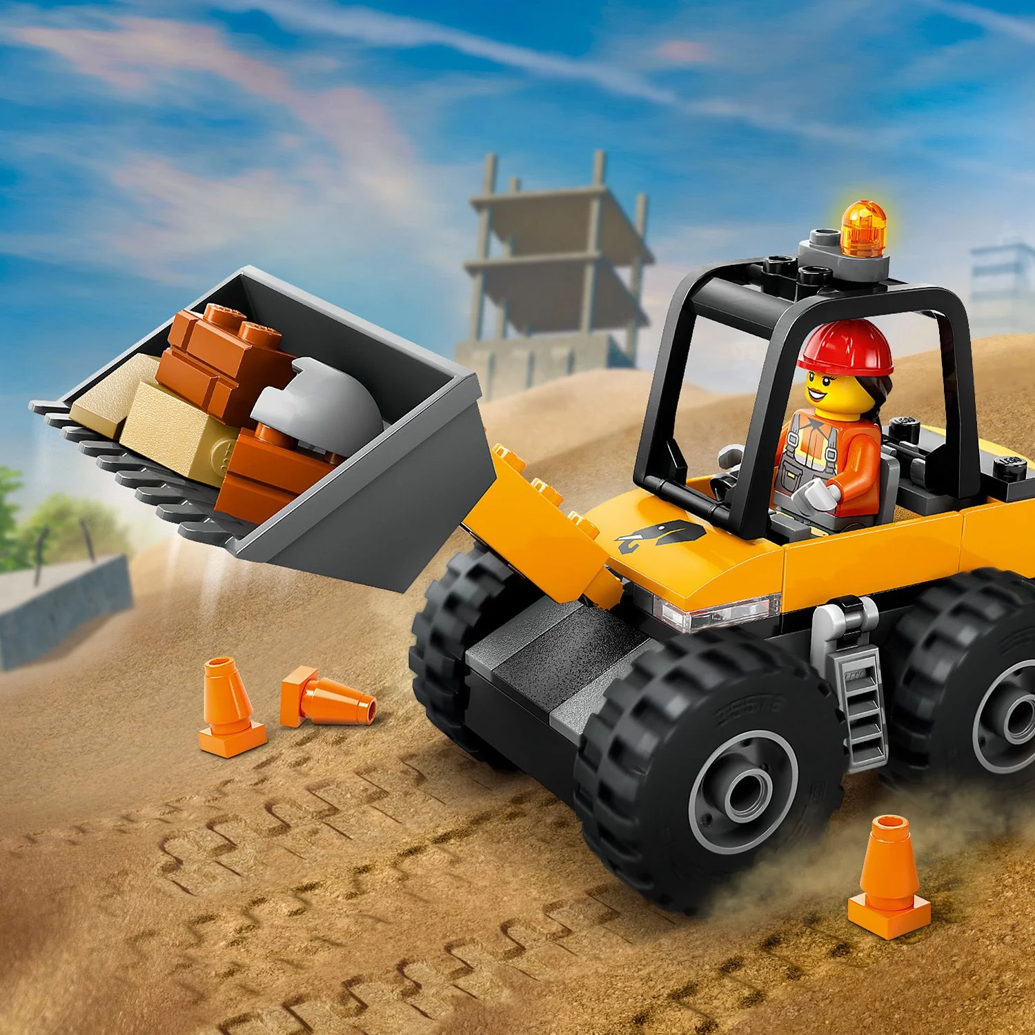 LEGO® City Yellow Construction Wheel Loader - Image 8