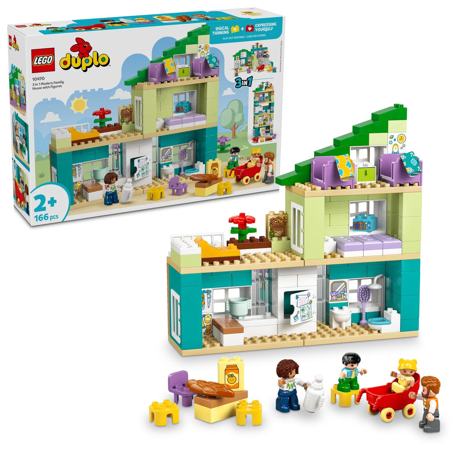 LEGO® DUPLO® Town 3-in-1 Modern Family House with Figures - Image 12