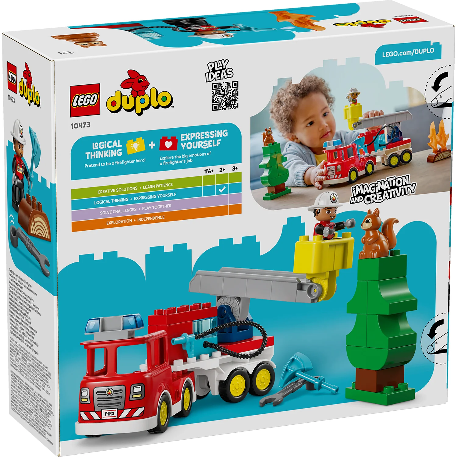 LEGO® DUPLO® Town Fire Truck with Hose and Firefighter - Image 7