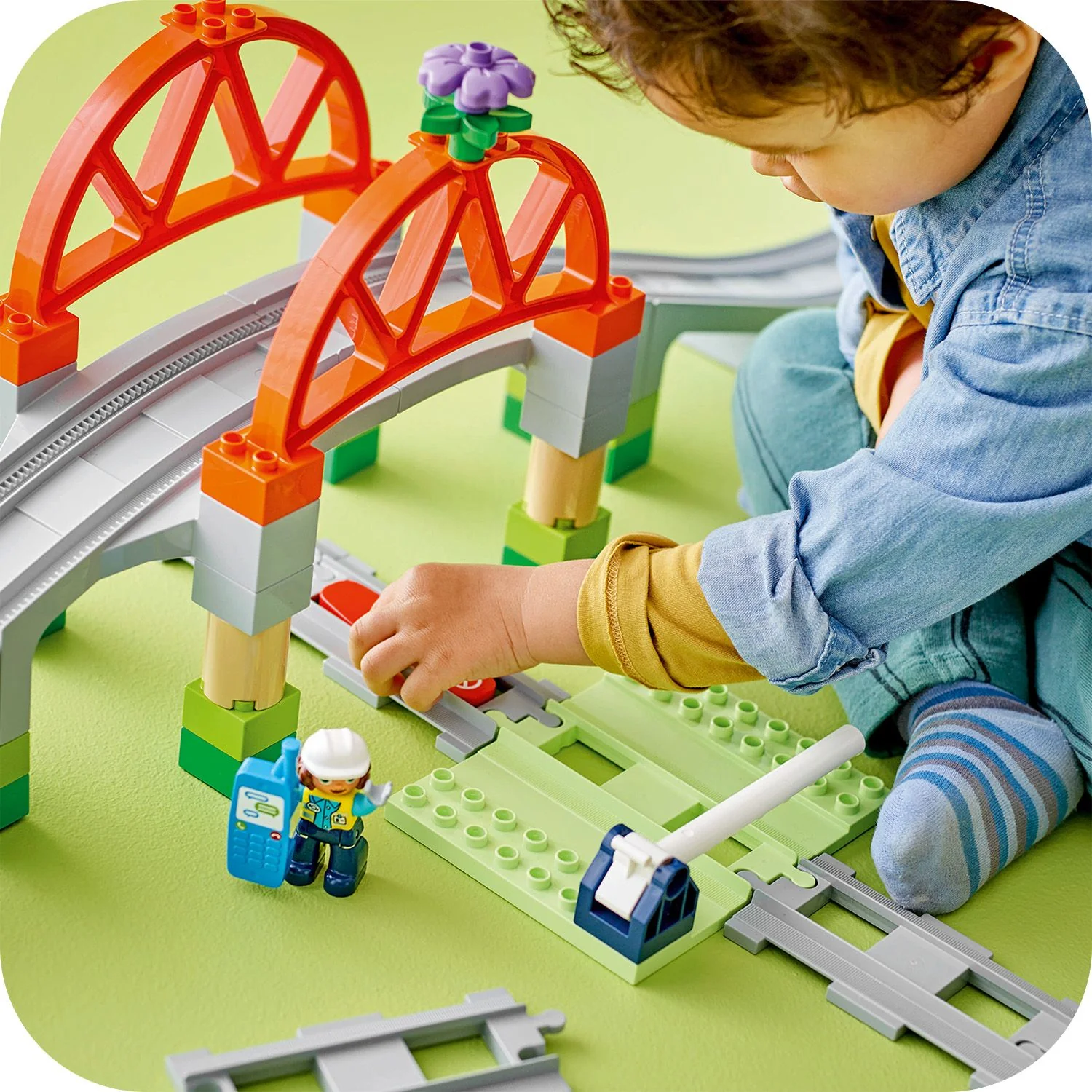 LEGO® DUPLO™ Train Bridge and Tracks Expansion Set - Image 6