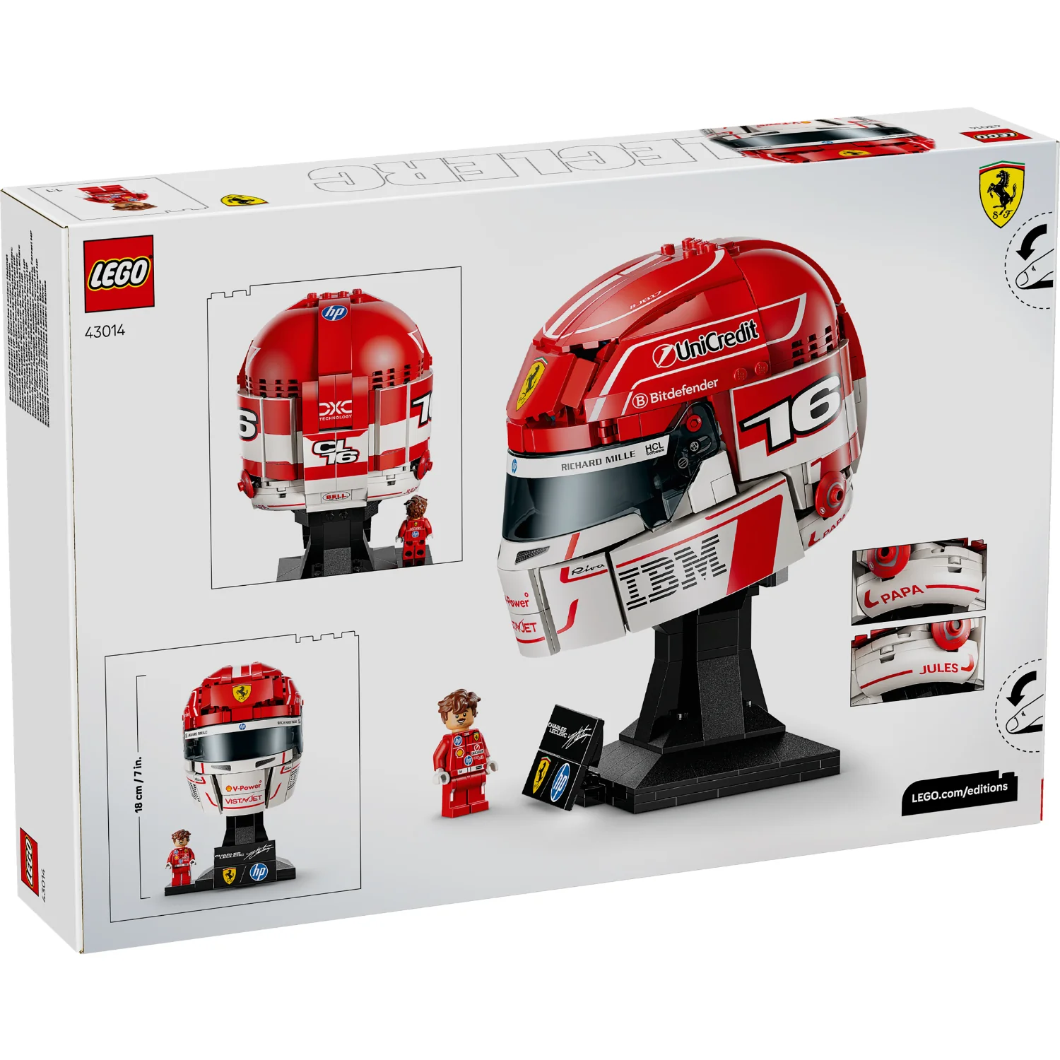 LEGO® Editions Scuderia Ferrari HP Charles Leclerc Helmet - Image 8
