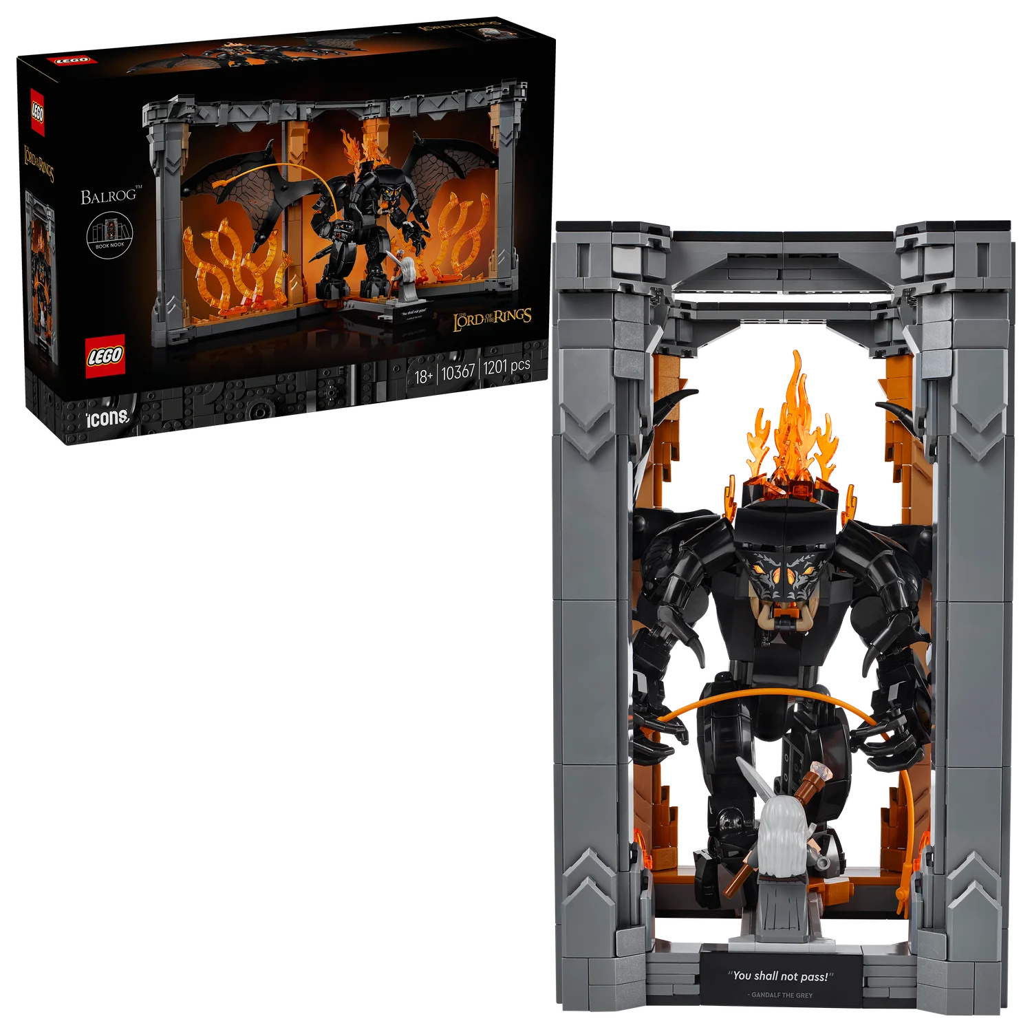 LEGO® ICONS™The Lord of the Rings: Balrog™ Book Nook - Image 14