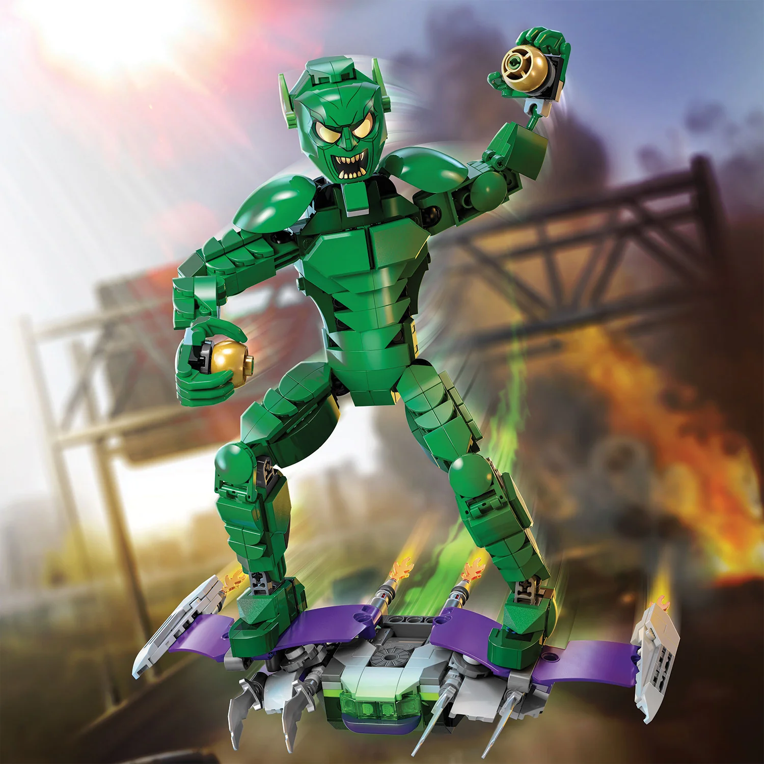 LEGO® Marvel Green Goblin Construction Figure - Image 4