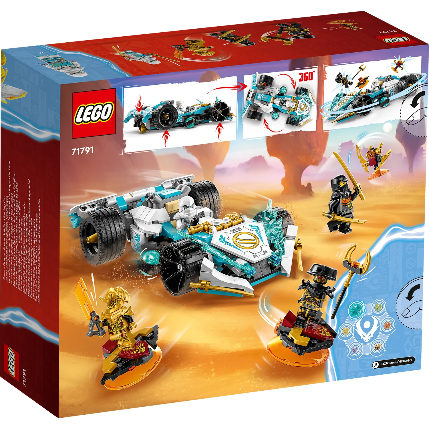LEGO® NINJAGO® Zane’s Dragon Power Spinjitzu Race Car - Image 10