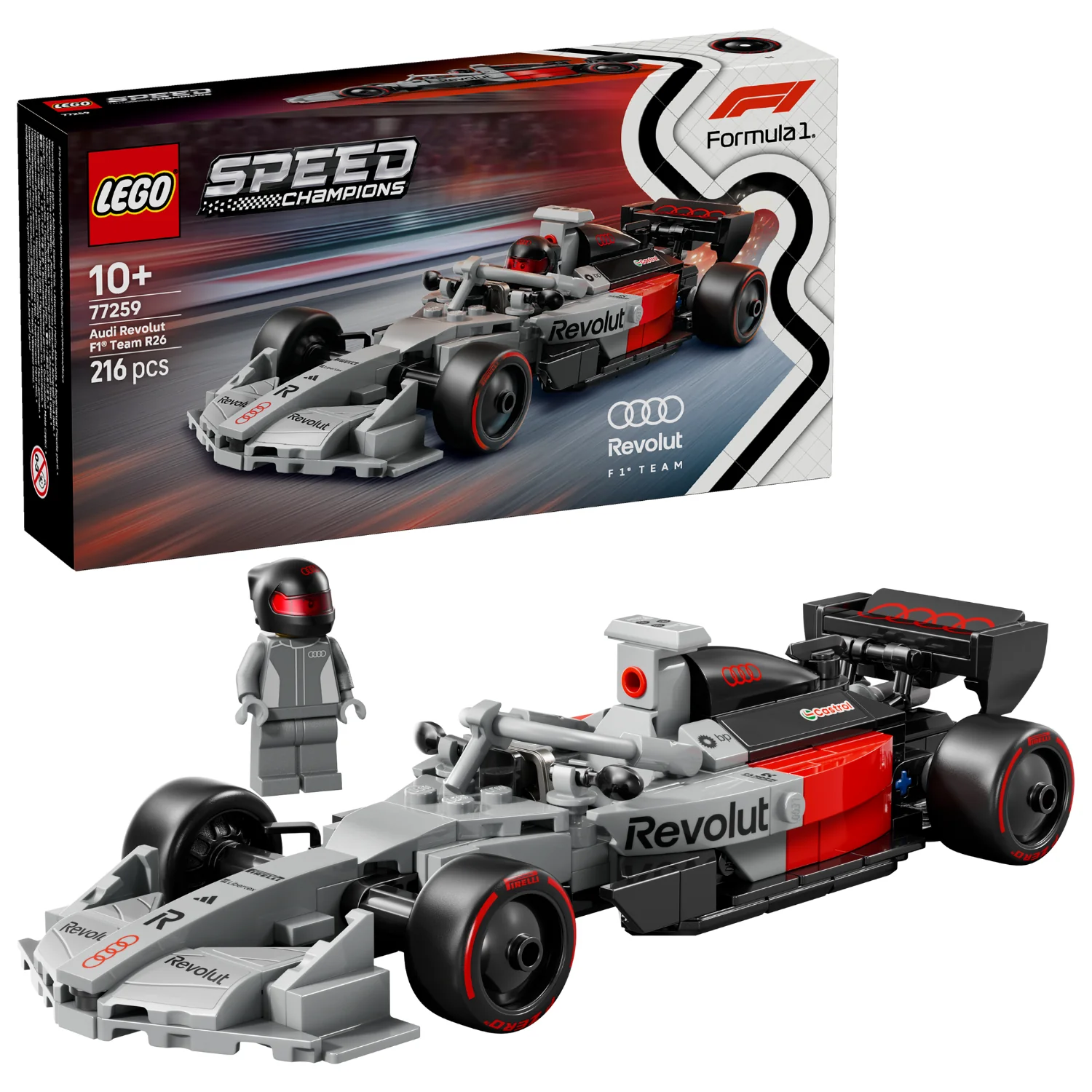 LEGO® Speed Champions Audi Revolut F1® Team R26 Race Car - Image 9