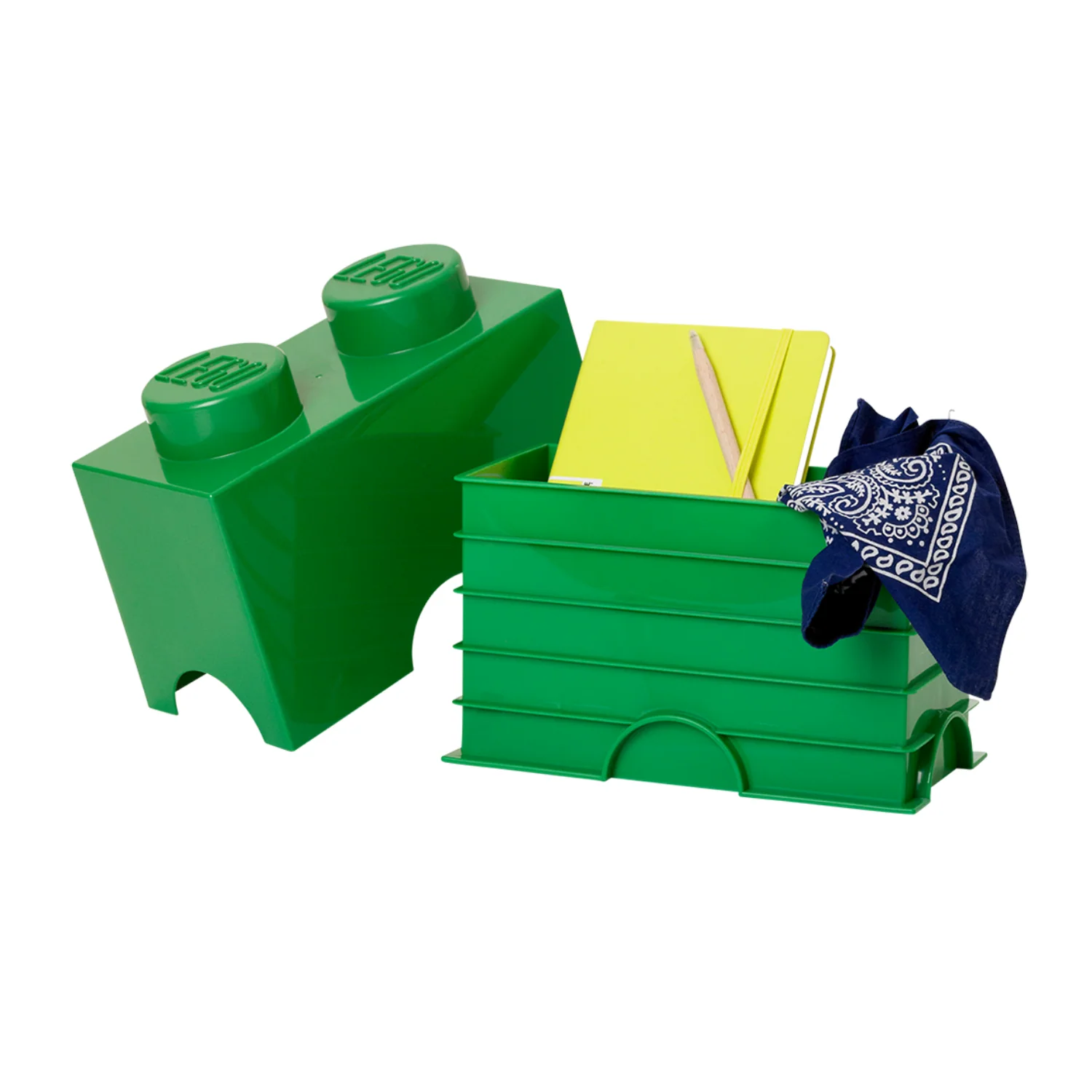 LEGO Storage Brick 2 Stud - Dark Green - Image 4