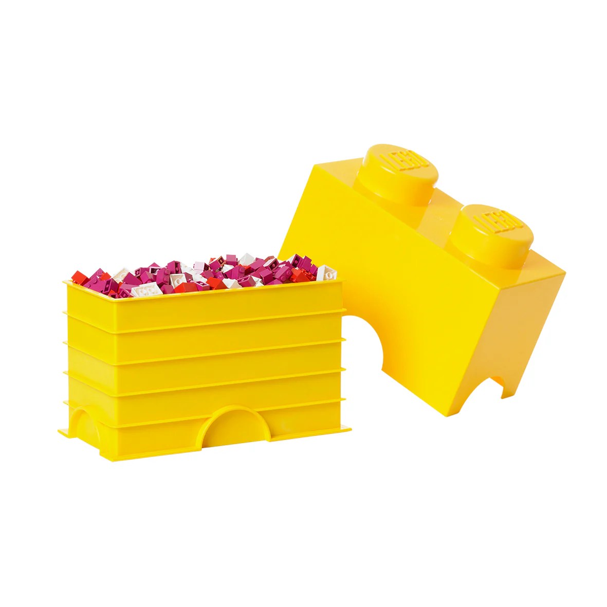 LEGO Storage Brick 2 Stud - Yellow - Image 2