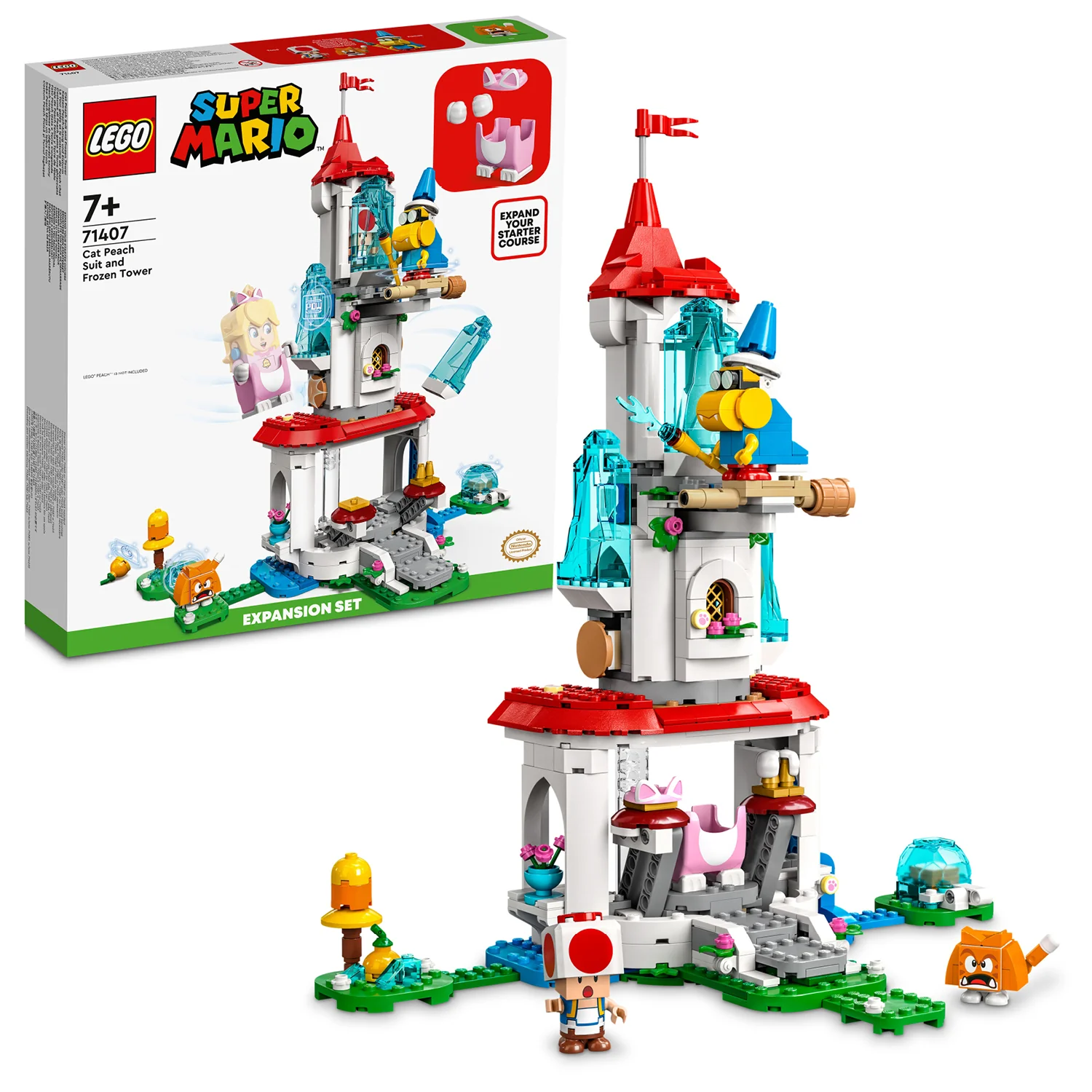 LEGO® Super Mario™ Cat Peach Suit and Frozen Tower Expansion Set - Image 12